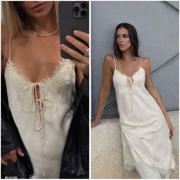 Zara Dresses & Skirts - ZARA ZW COLLECTION LACE SLIP DRESS